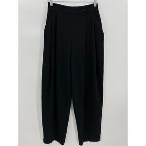 GENNY Black High Rise Wool Blend Pleated Trouser Pants Size 6